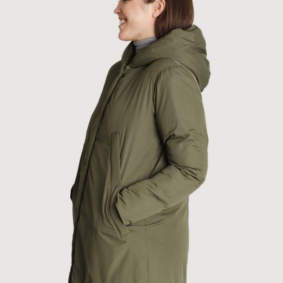 Kit and Ace puffer quilted winter hooded jacket parka black small - Picture 2 of 12